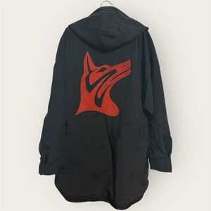 Vintage Yukon Parka Wolf Suede Back Graphic Jacket - Size M